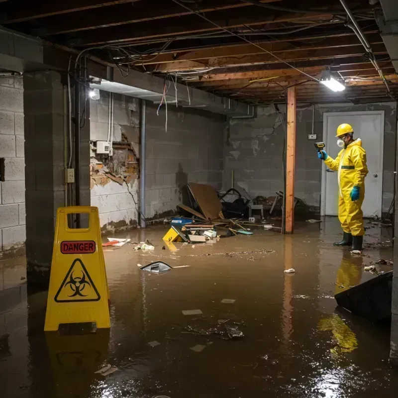 Flooded Basement Electrical Hazard in Ottawa, KS Property